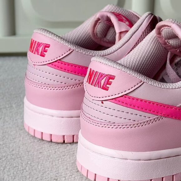 Nike Dunk Low "Triple Pink" - Soft Pastel with Vibrant Pink Accents - Picture 5 of 6